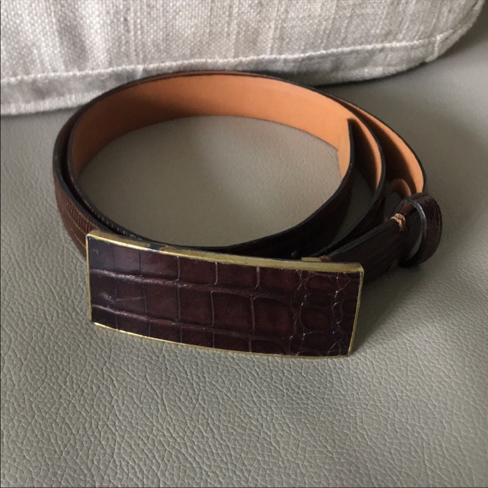 Etiqueta Negra Genuine Lizard Leather Belt Miami REAL